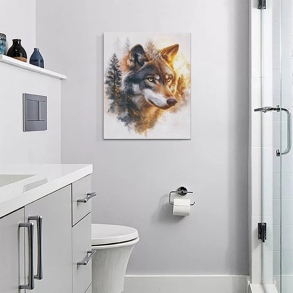 Wolf Wall Art (20"L x 16"W / Wolf)