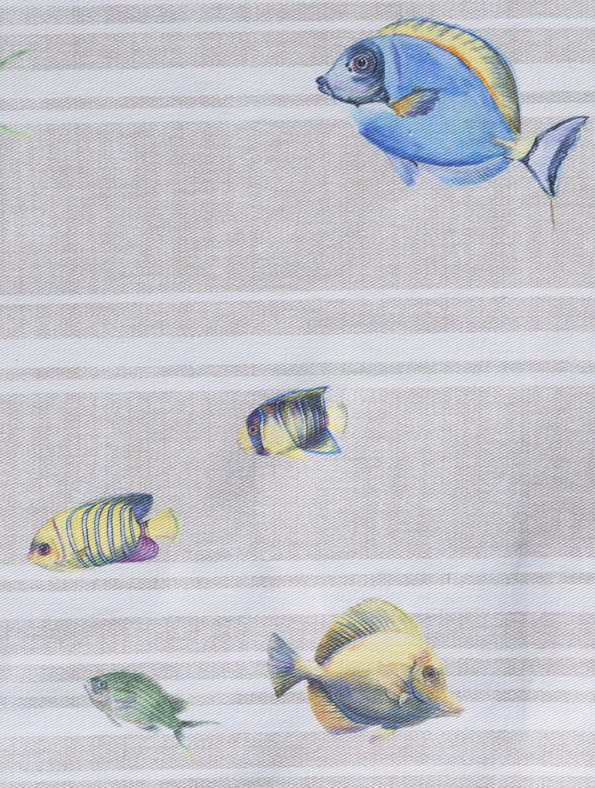 Placemats Set of 4 Reusable 100% Cotton (103 - Poisson / 13" X 19" (Pack of 4))