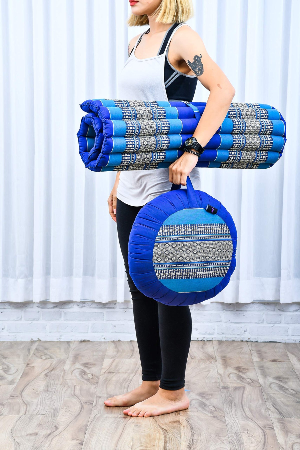 Zabuton Meditation Mat 28 x 28 inches (Sf28 - Blue)