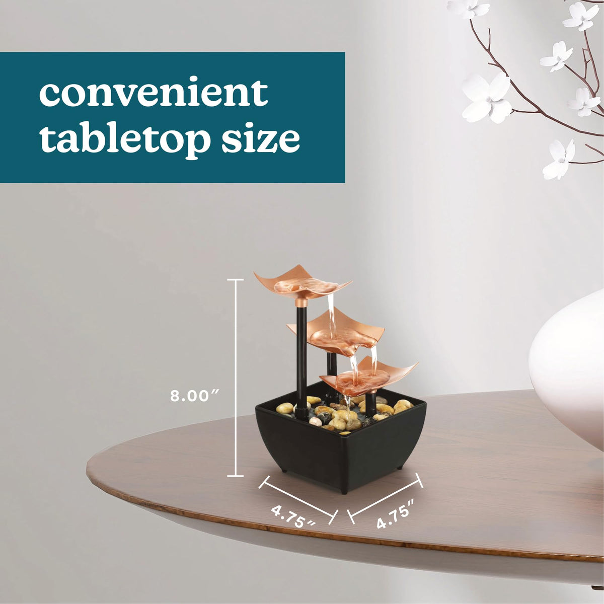 Tabletop Water Fountain (Golden Dew)