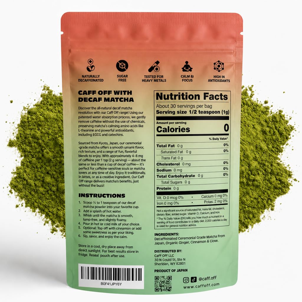Decaf Chau Matcha Green Tea Powder (DECAF - 1.06 oz)
