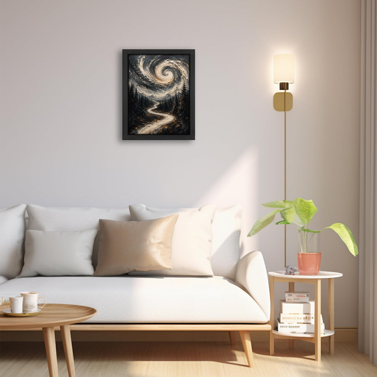 Abstract Forest Decor Wall Art (Wall Art Framed 23 / 20"L x 16"W)