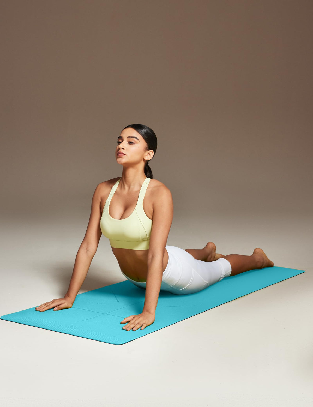 Yoga Mat Non Slip TPE Pilates Exercise Mats for Home Workout Gym Fitness Eco Friendly Thick Hot Yoga Mat with Strap Body Alignment (Turquoise)