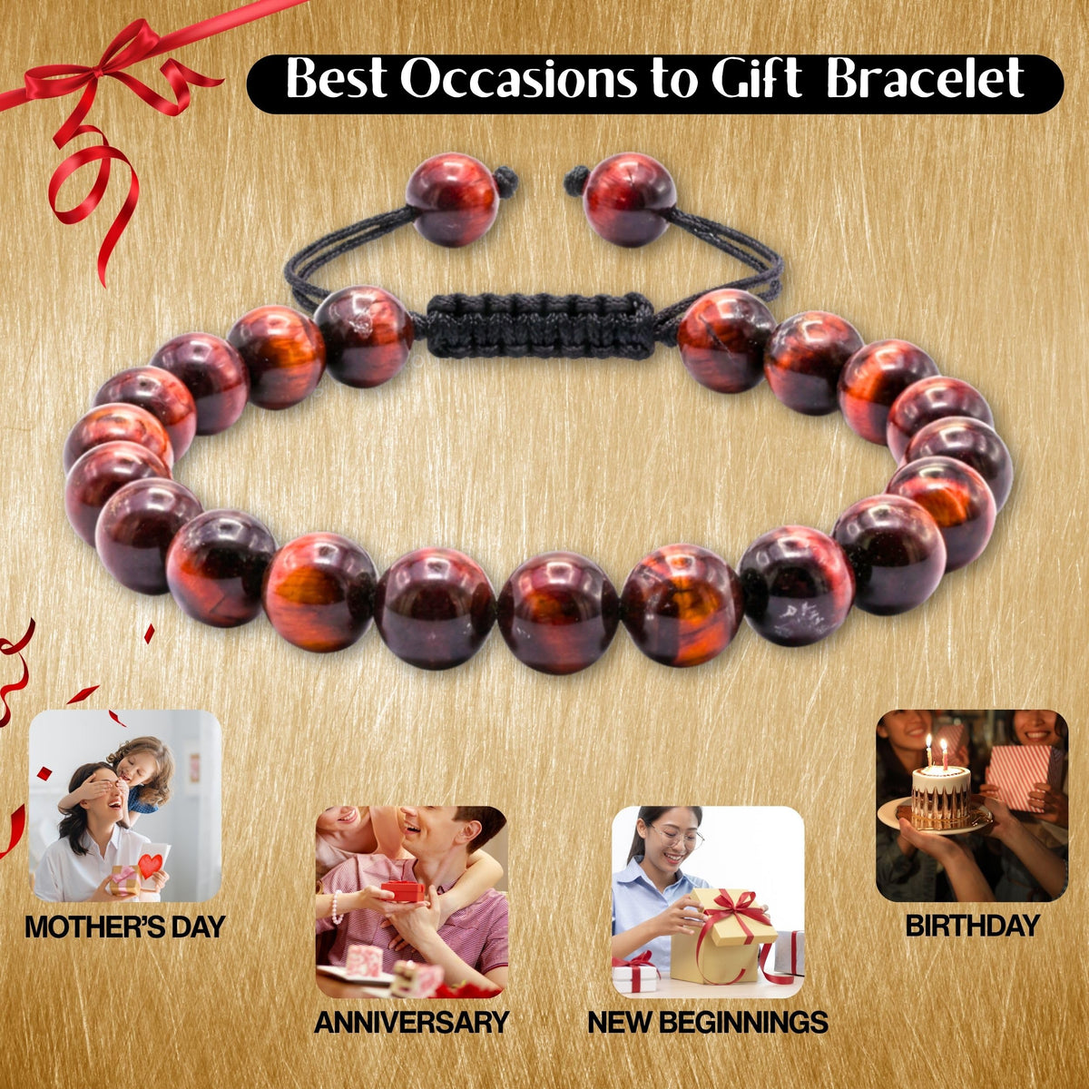 Red Tiger Eye Bracelet (Red Tiger Eye)