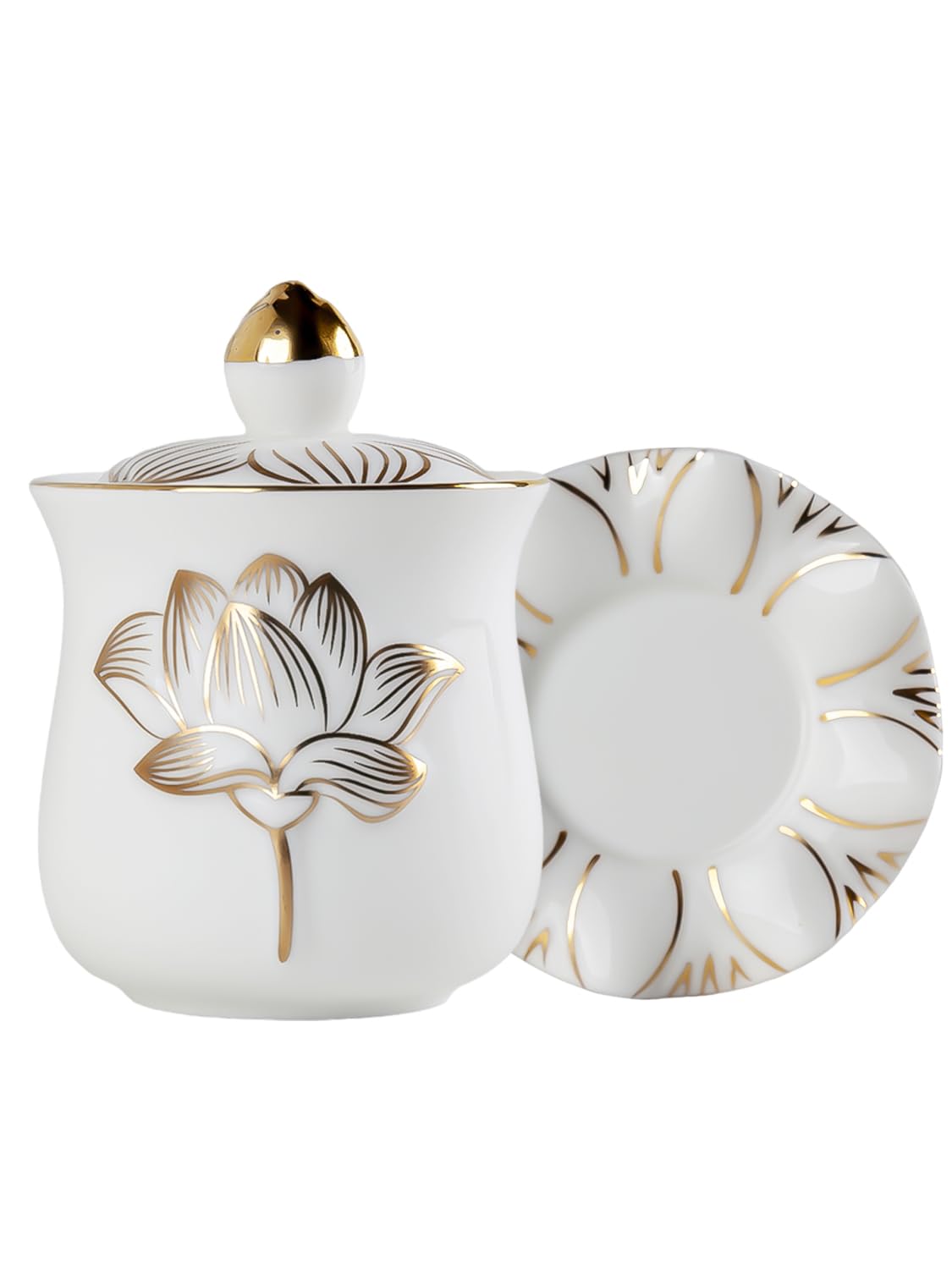 White Buddha Water Cup (1pc White Ceramic Cup)