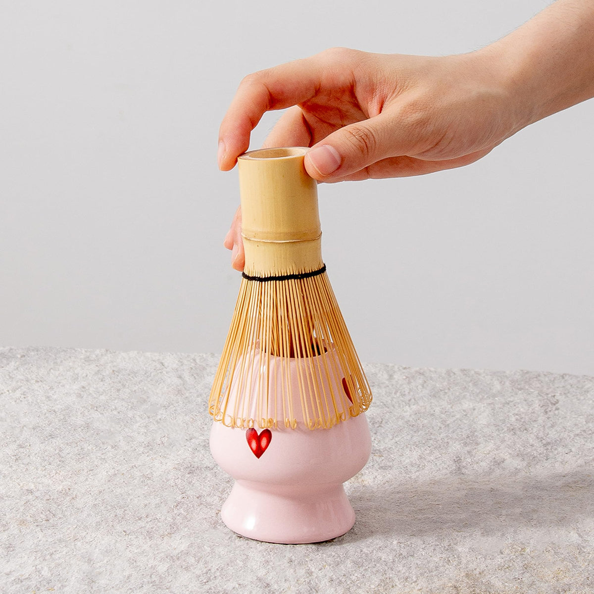 5pcs Matcha Set with Bamboo Whisk (Pink Love)