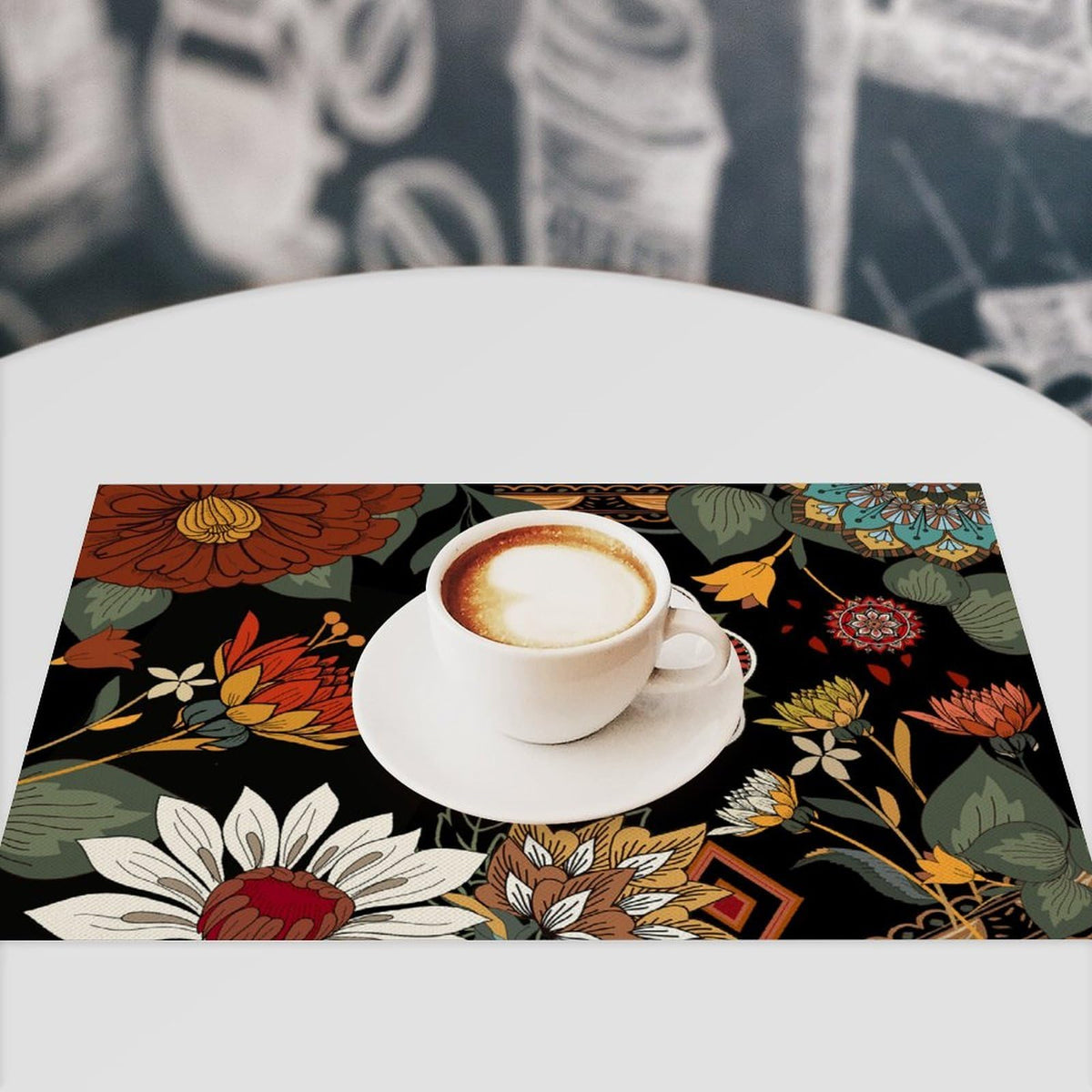 Boho Floral Placemat Set of 6 (Bohok-1 / 6pcs)