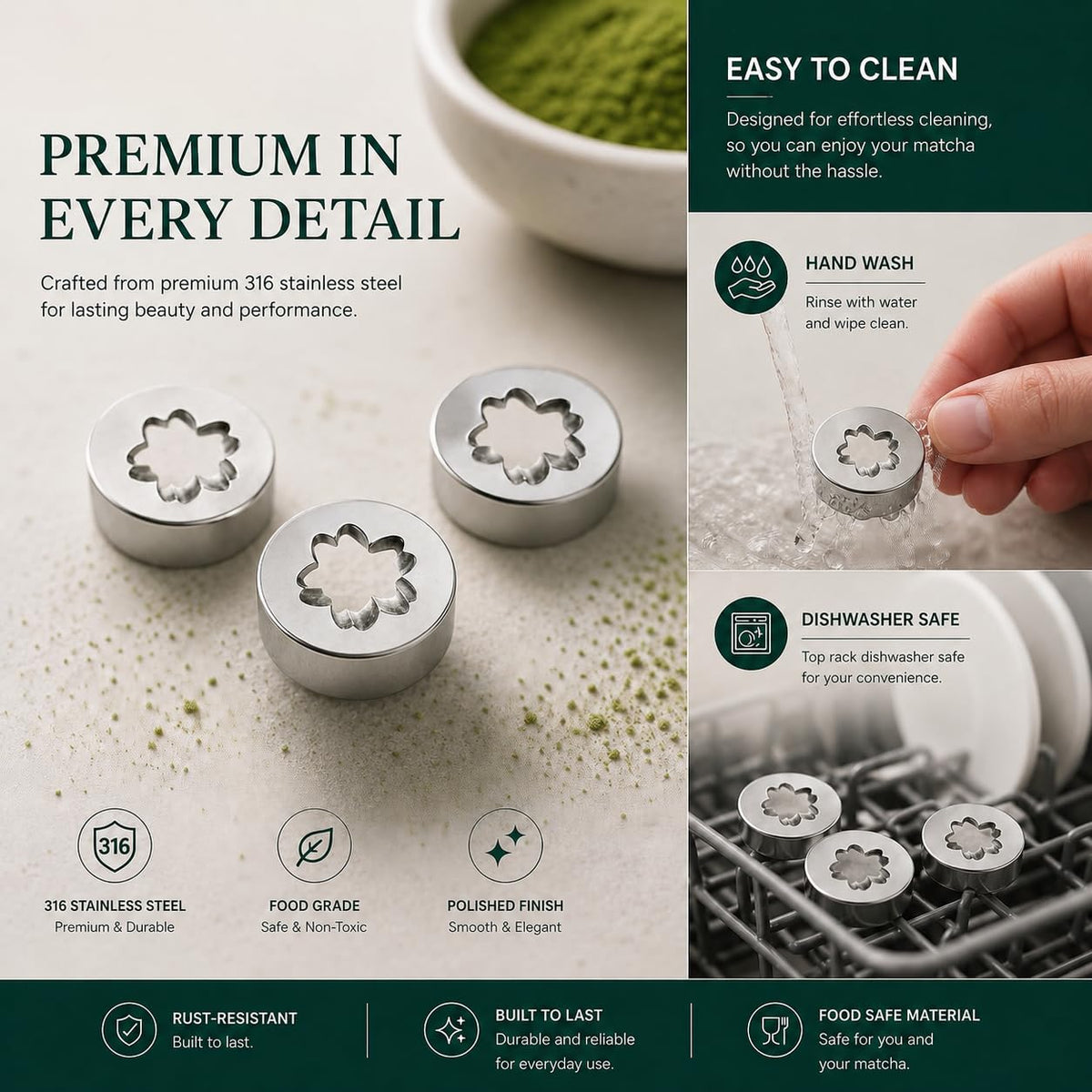 Matcha Sifting Beads™ with mini slide travel box