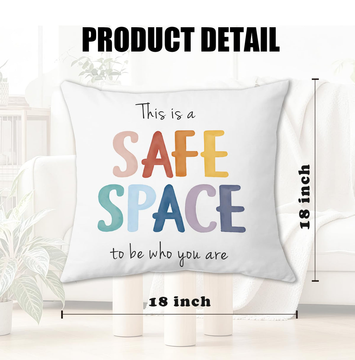 Mental Health Throw Pillow Cover 18x18 (Qt-bz-mental Health-mental Health)