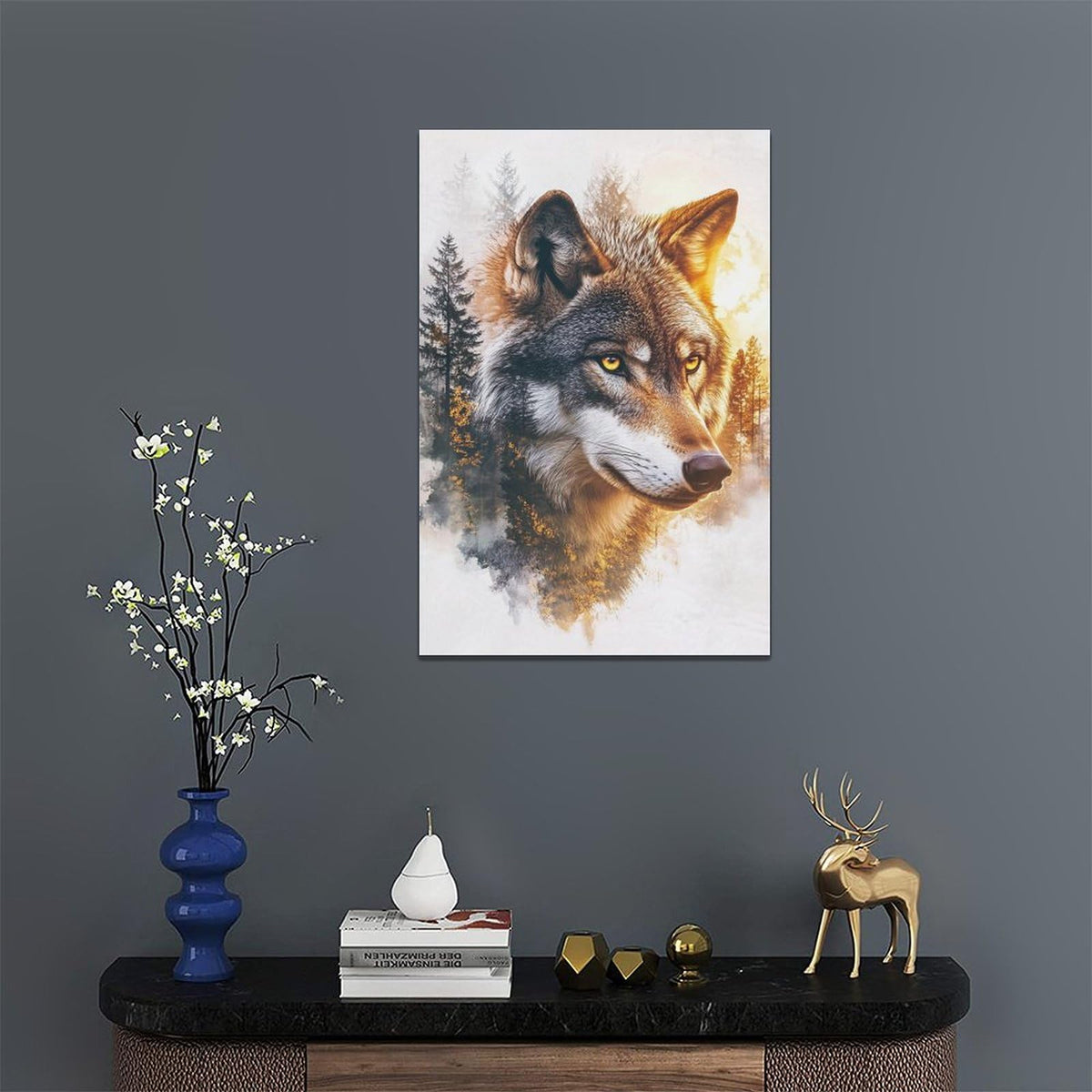 Wolf Wall Art (24"L x 16"W / Wolf)