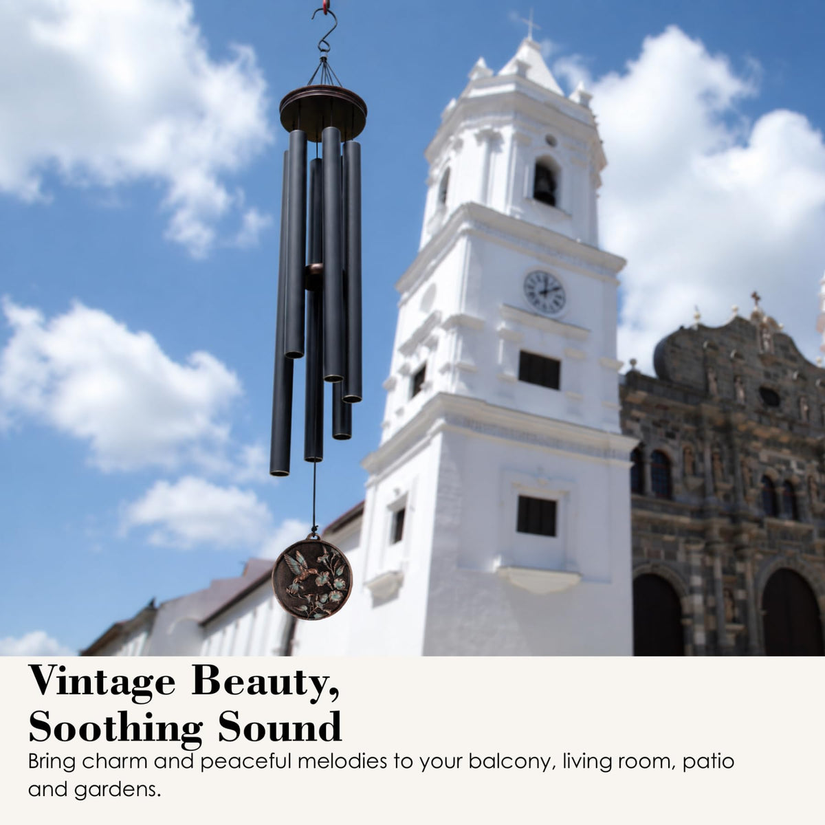 Large Wind Chimes for Outside Deep Tone (46" Hummingbird - A)