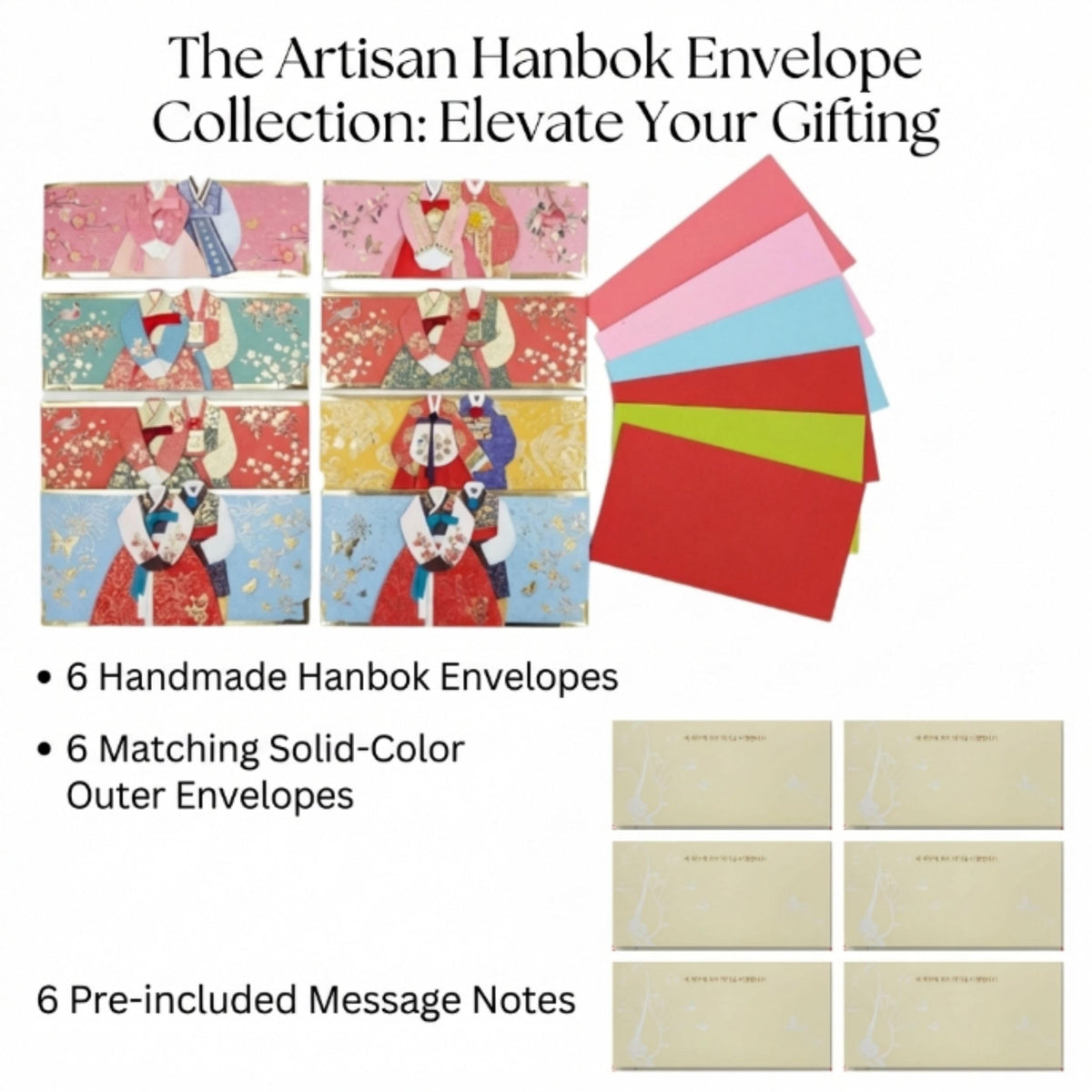 Premium Korean Hanbok Money Envelopes & Cards