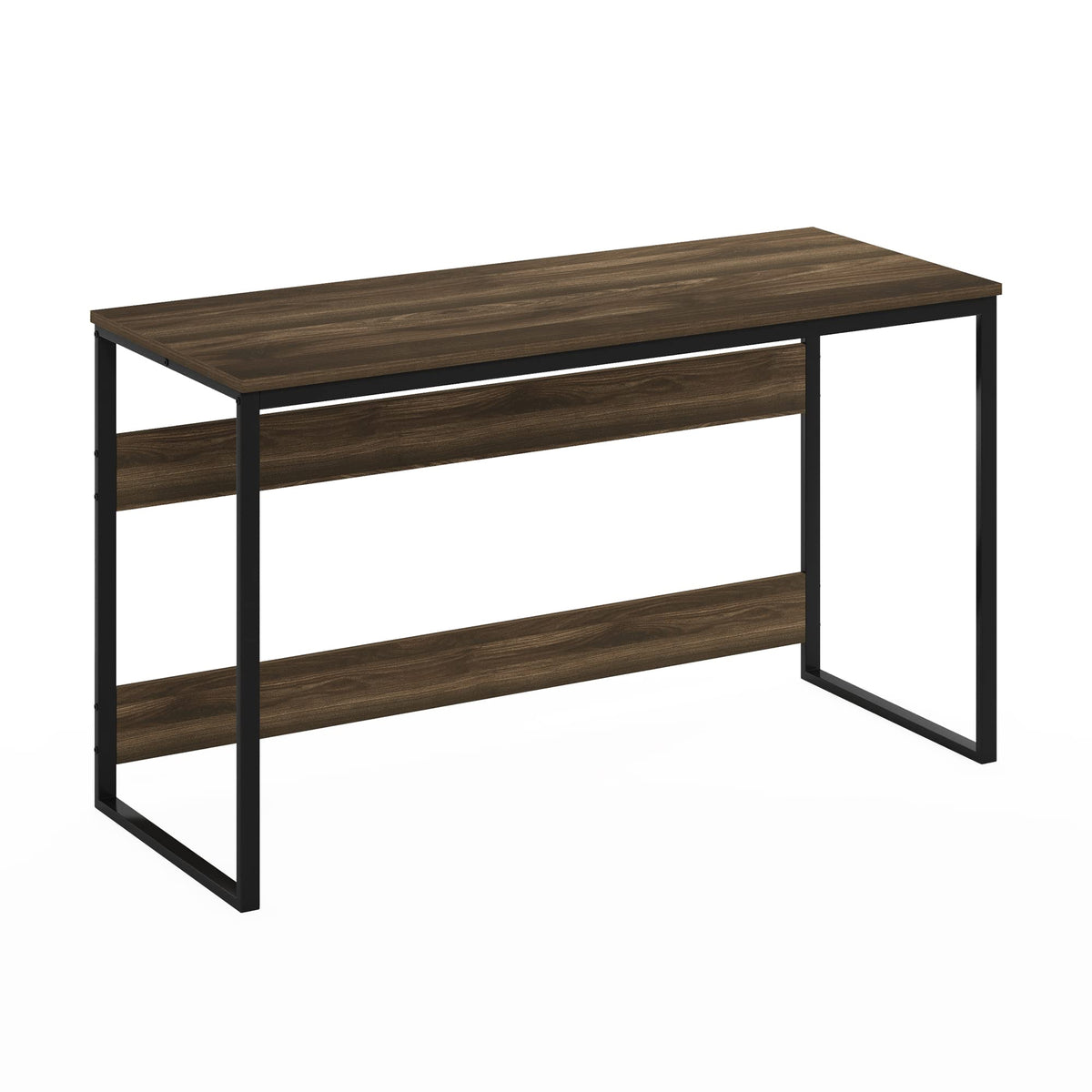Moretti Desk 52 Wide Metal Frame Gaming Desk (Brown Walnut / 52 inches)