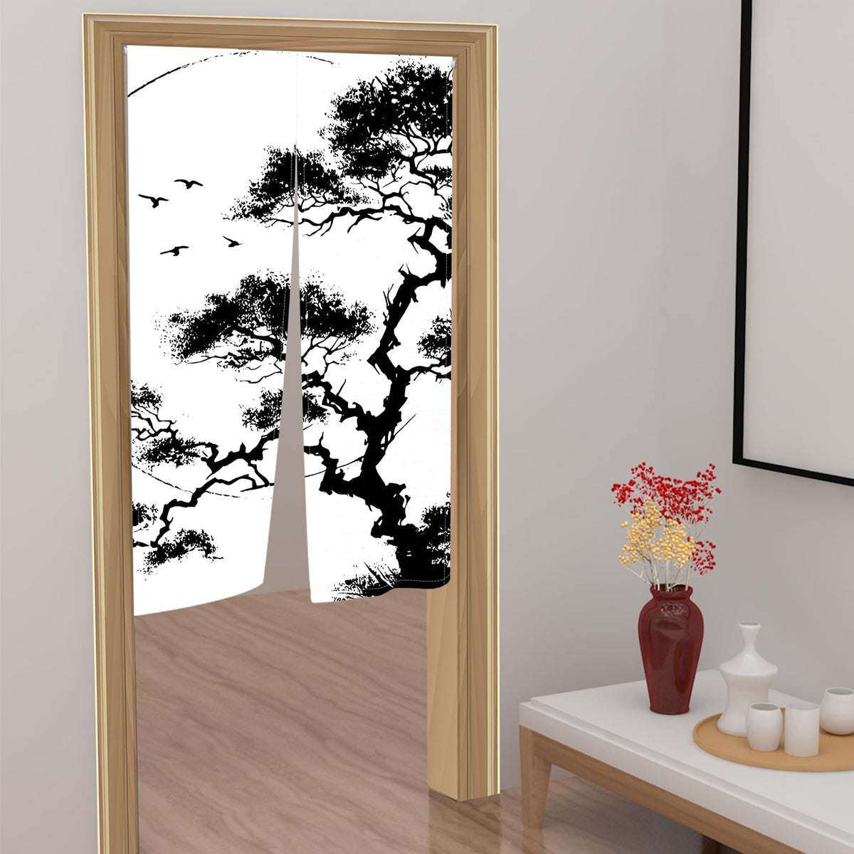 Japanese Noren Doorway Curtain (Black01)