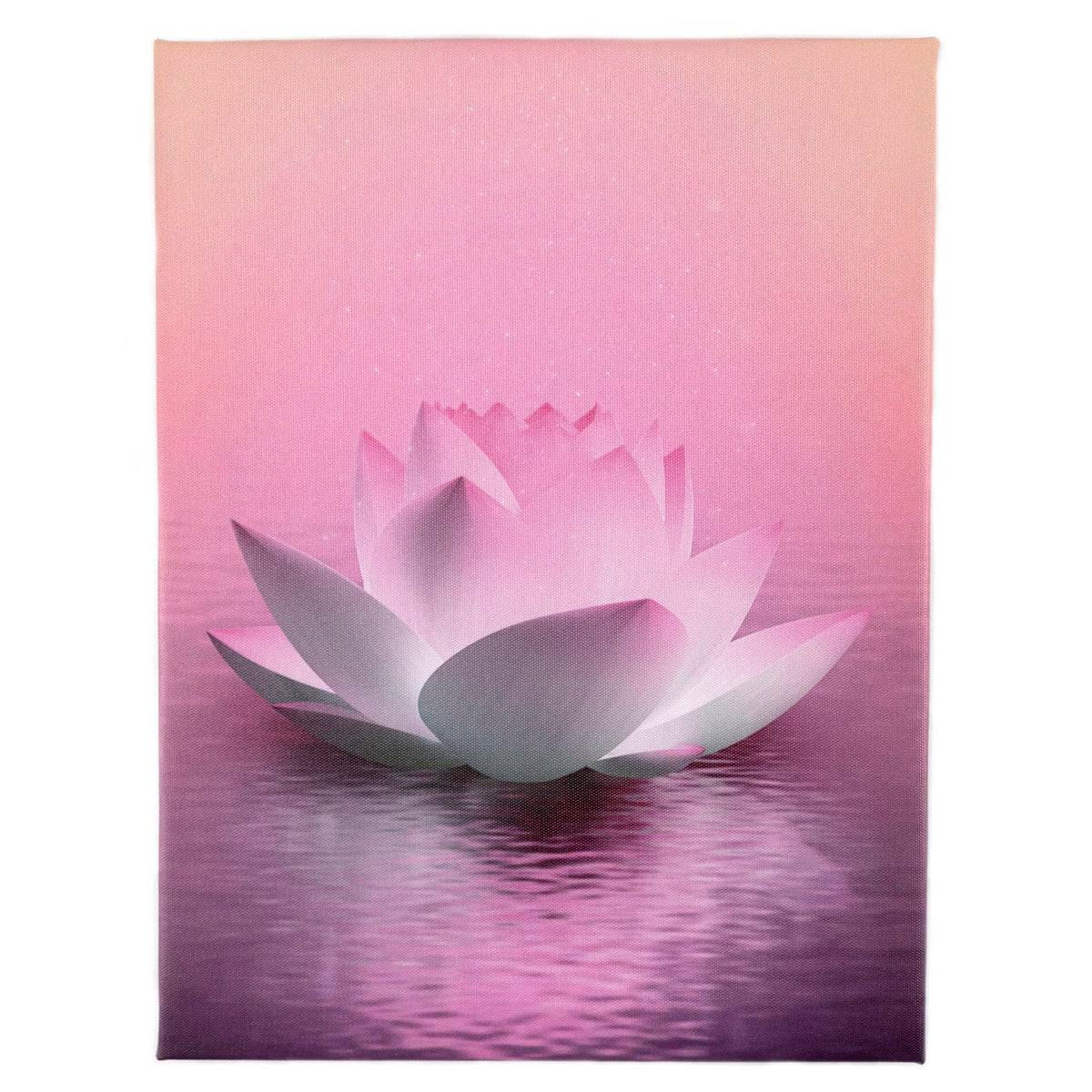 Pink Water Lily Wall Art (Pink and Purple / 20"L x 16"W)