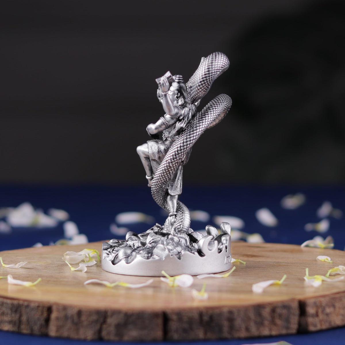 Mystical Lord Shiva Statue 3.9 Inch (Silver)