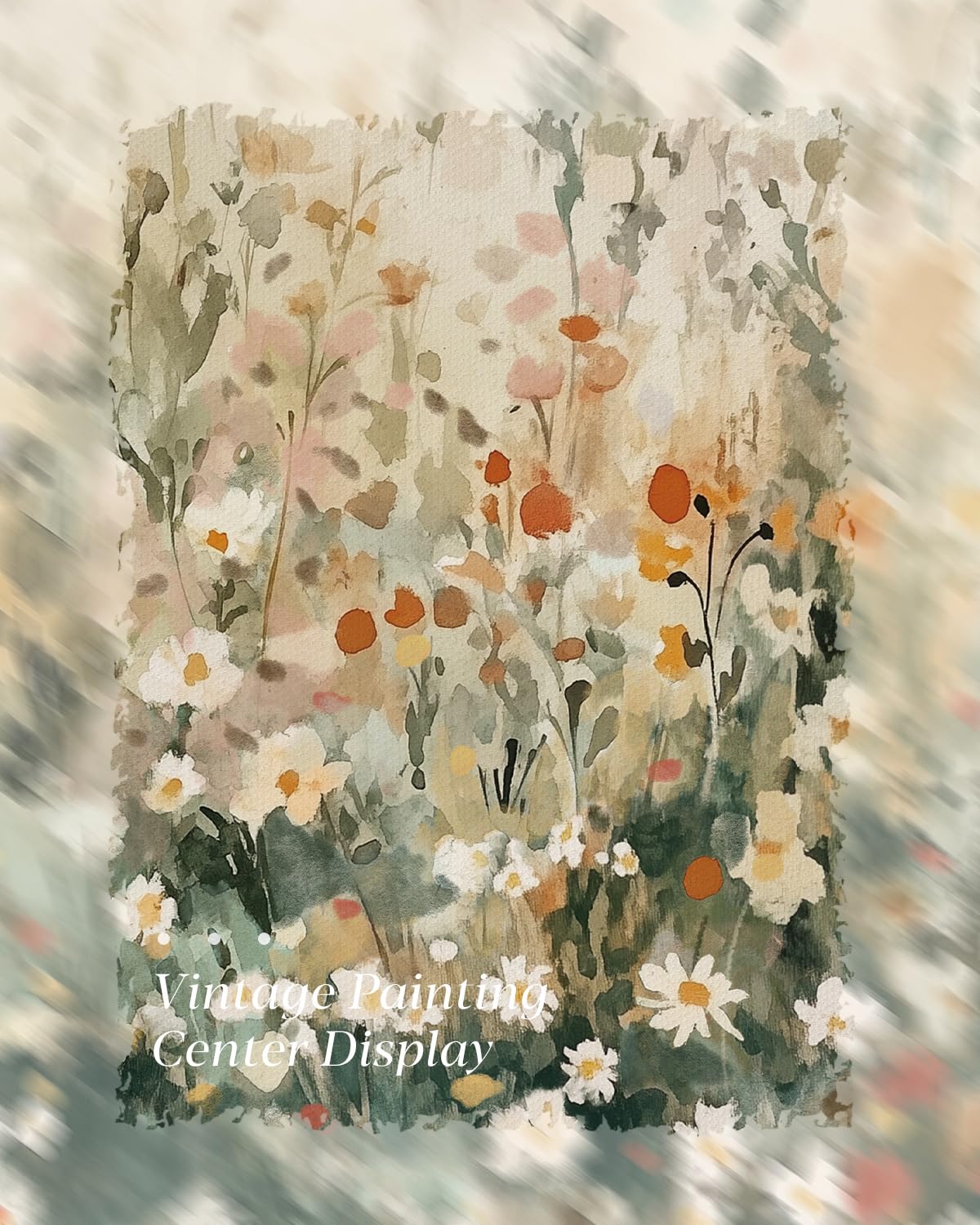 Vintage Wildflower Framed Canvas Wall Art 12"x16" Rustic Farmhouse Floral Decor (Wildflower E / 16"L x 12"W)