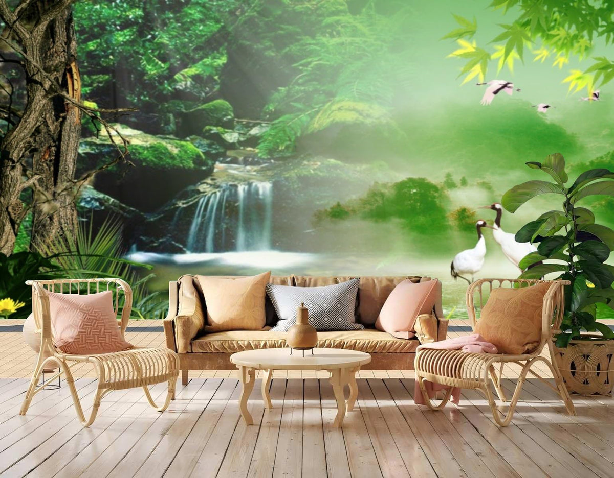 Peel and Stick Wall Mural Wallpaper Forest 157"×108" Decor A13 (A13 / 157" x 108")