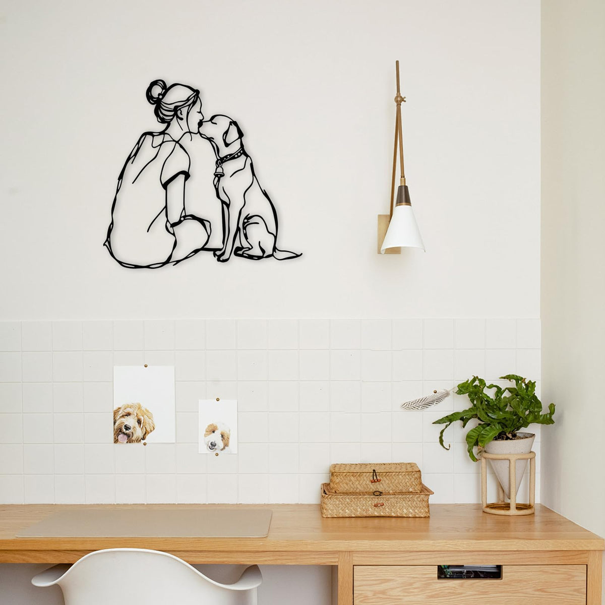 Women And Dogs Metal Wall Decor (Women And Dogs)