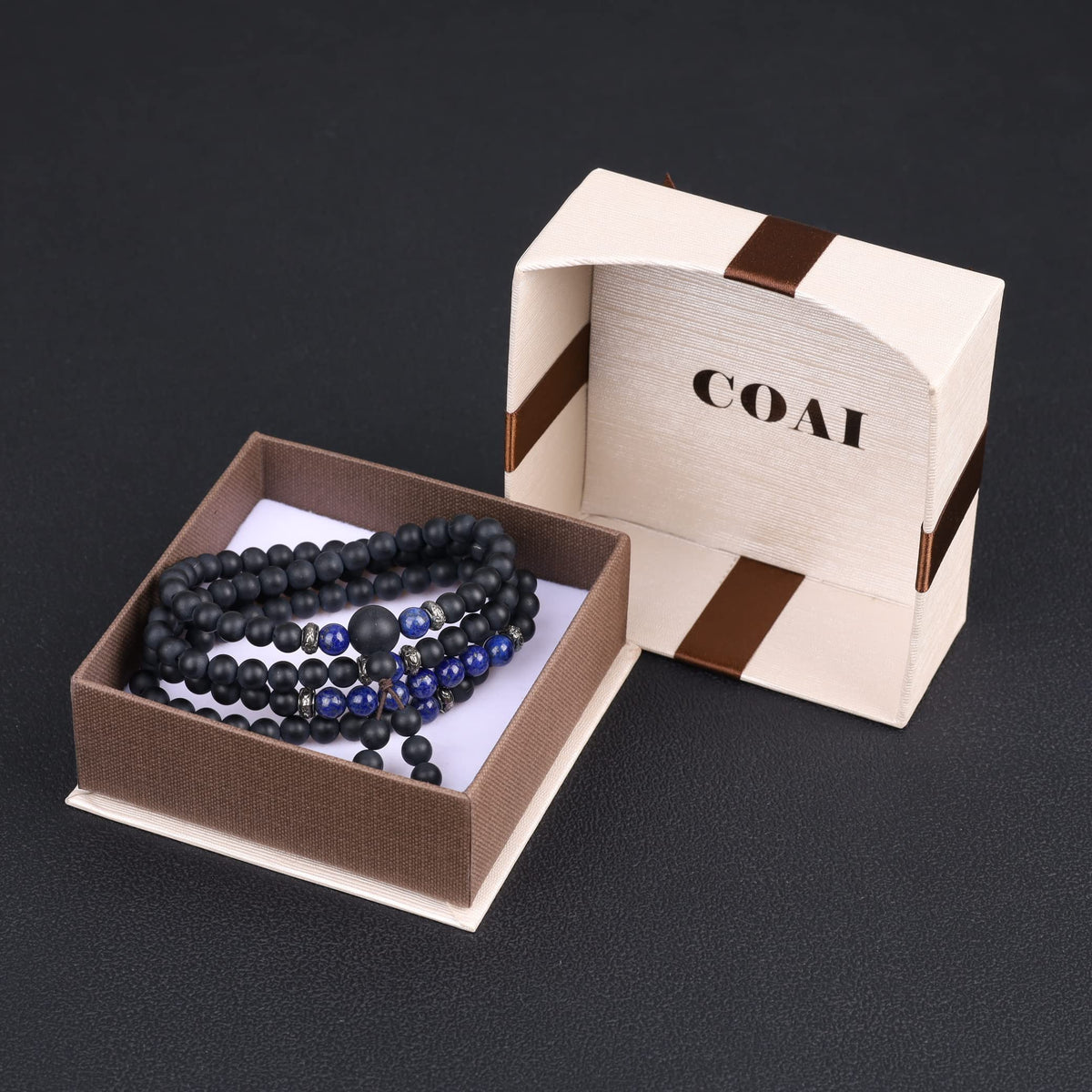 AmorWing Chakra Stones Matte Onyx Lapis Lazuli 108 Mala Beads Wrap Bracelet Necklace (Lapis Lazuli)
