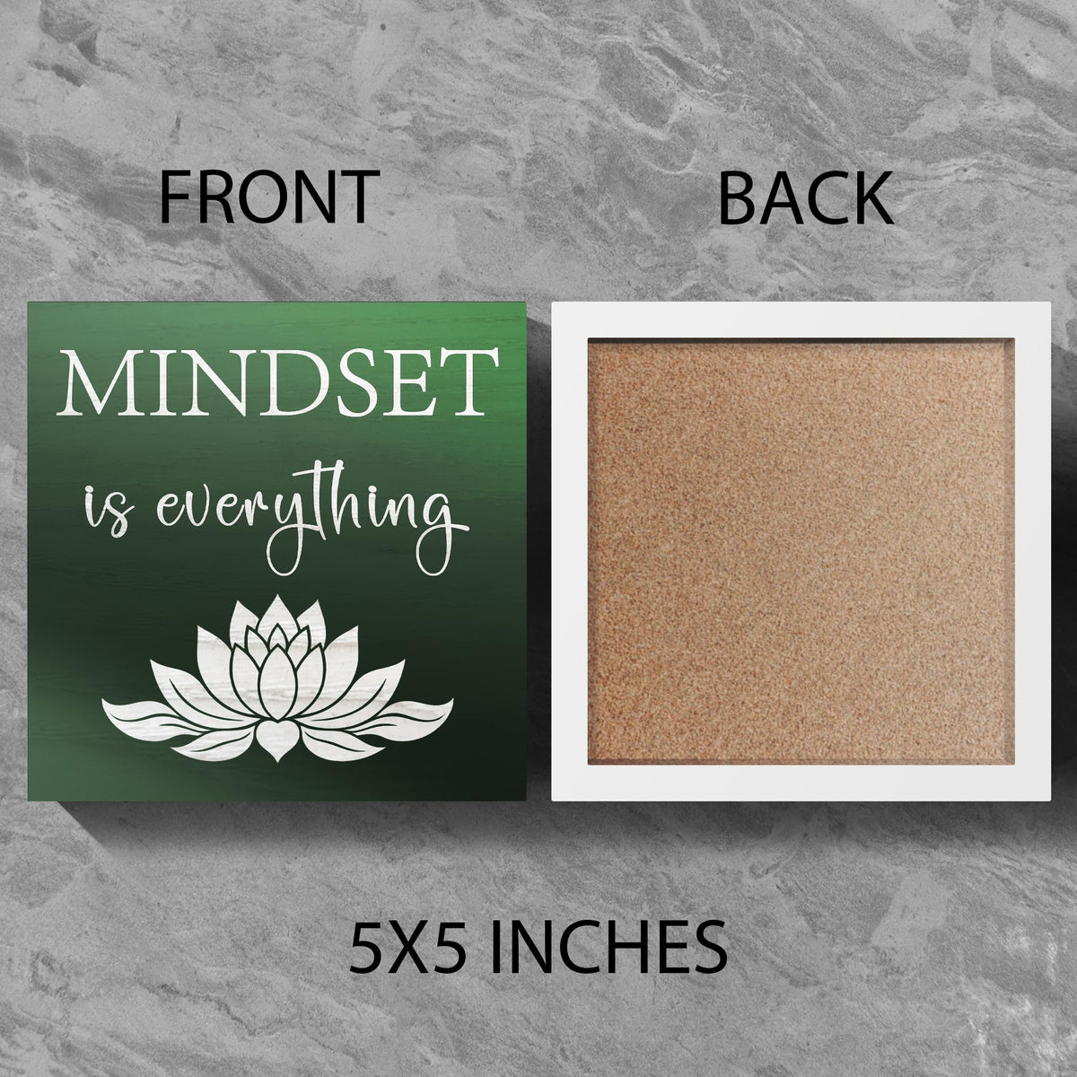Inspirational Quote Decor Box Sign for Office Work (Mint)