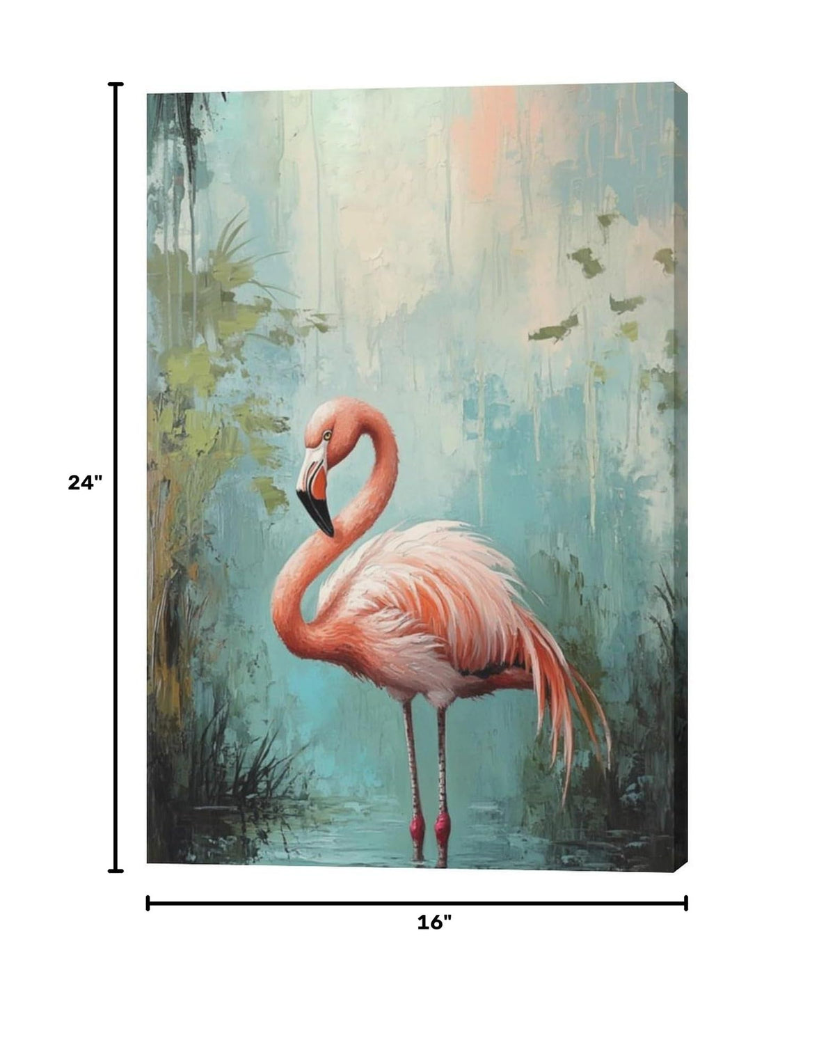Flamingo Wall Art (24"L x 16"W / Flamingo)