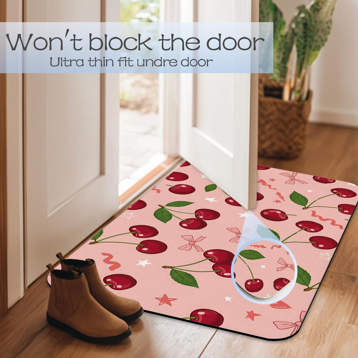 Cute Cherry Bathroom Rug 29.5"x17" (Cute Cherry)