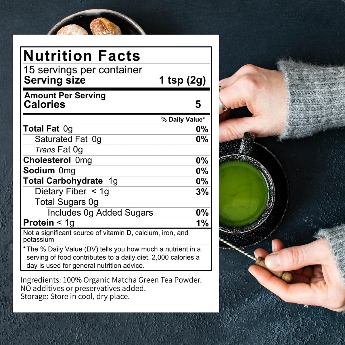Ceremonial Grade Matcha Powder Organic (1.06oz)