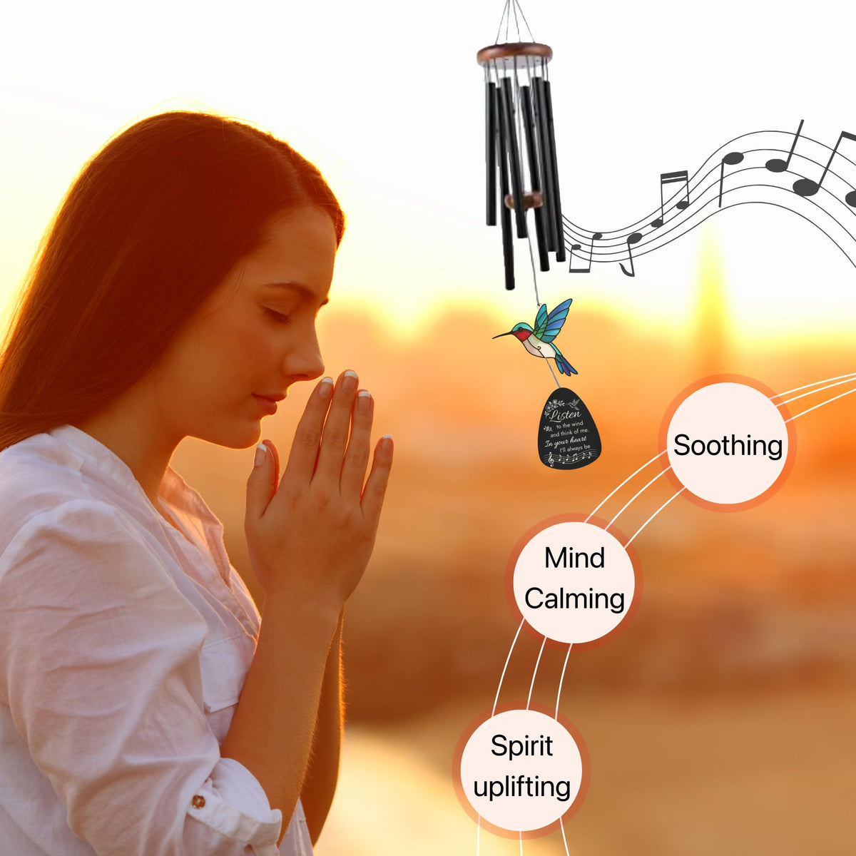 Memorial Wind Chimes for Loss of Loved One (48IN)