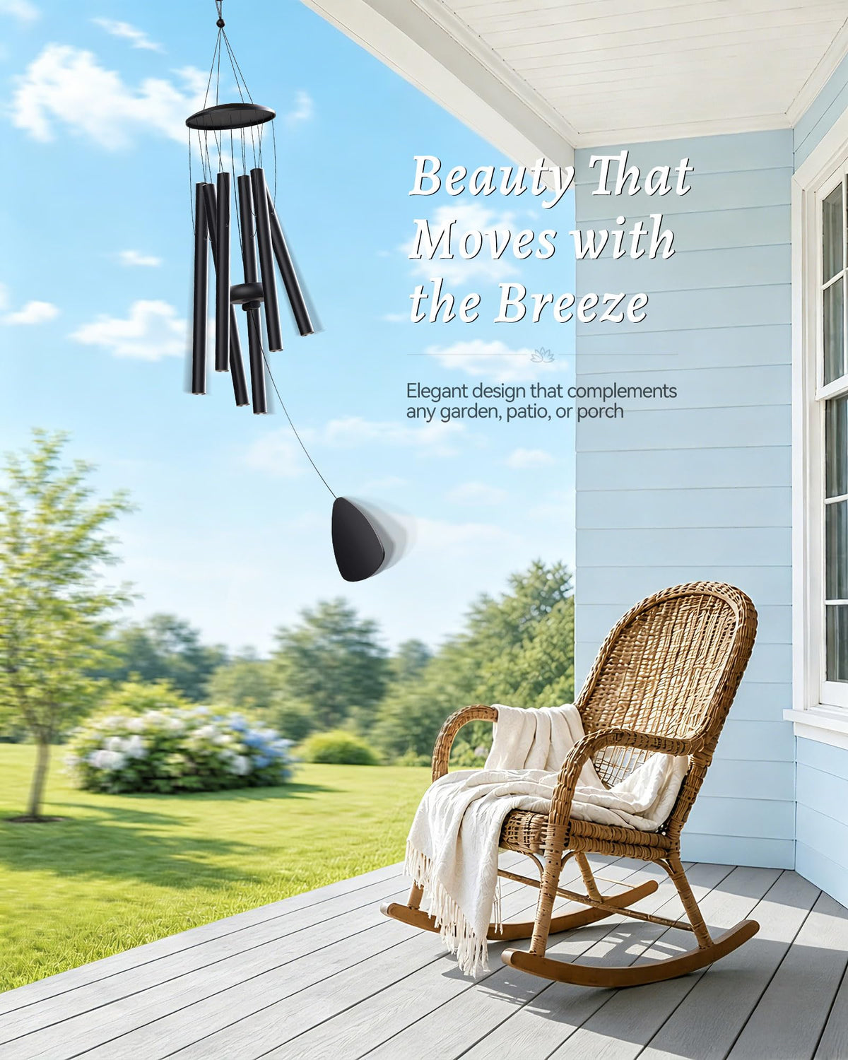Wind Chimes for Outside (Black)