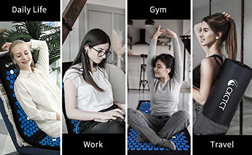 Extra Long Yoga Acupressure Mat Set (Blue)