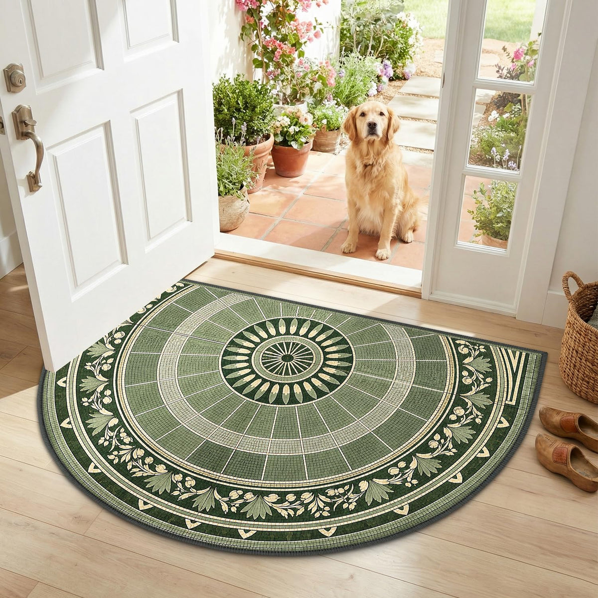 Semicircular Entrance Door Mat 24" x 36" (#56 / 2' x 3' (Semicircular))