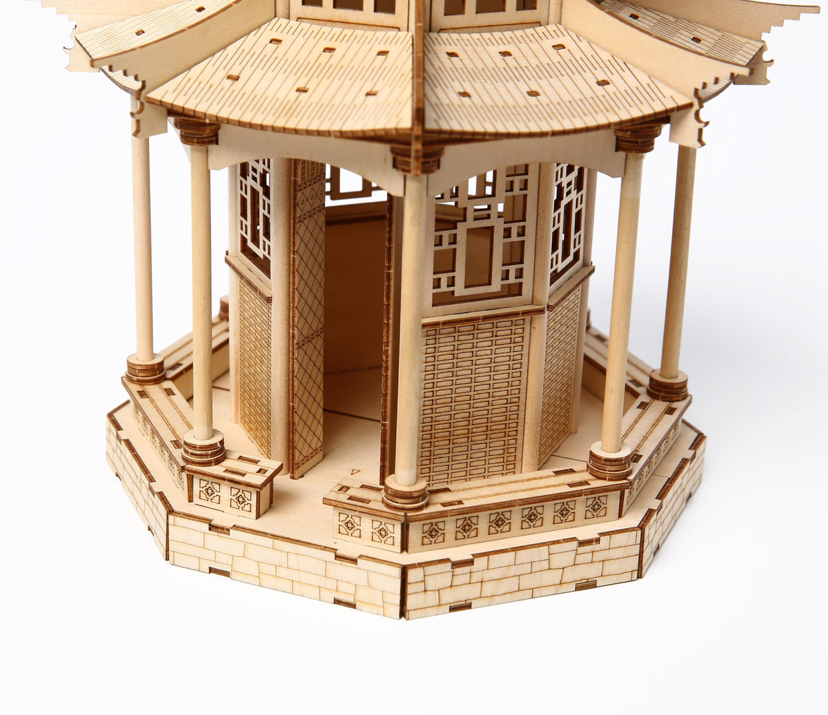 3D Wooden Puzzle for Adults (Octagonal Architecture)