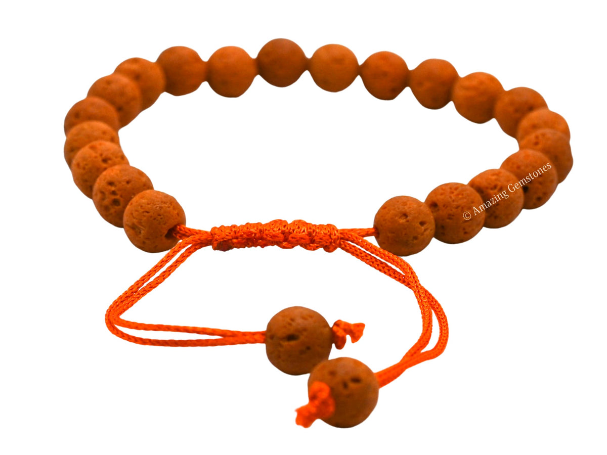 Orange Lava Bracelet for Women Men's Gifts (Orange Lava)