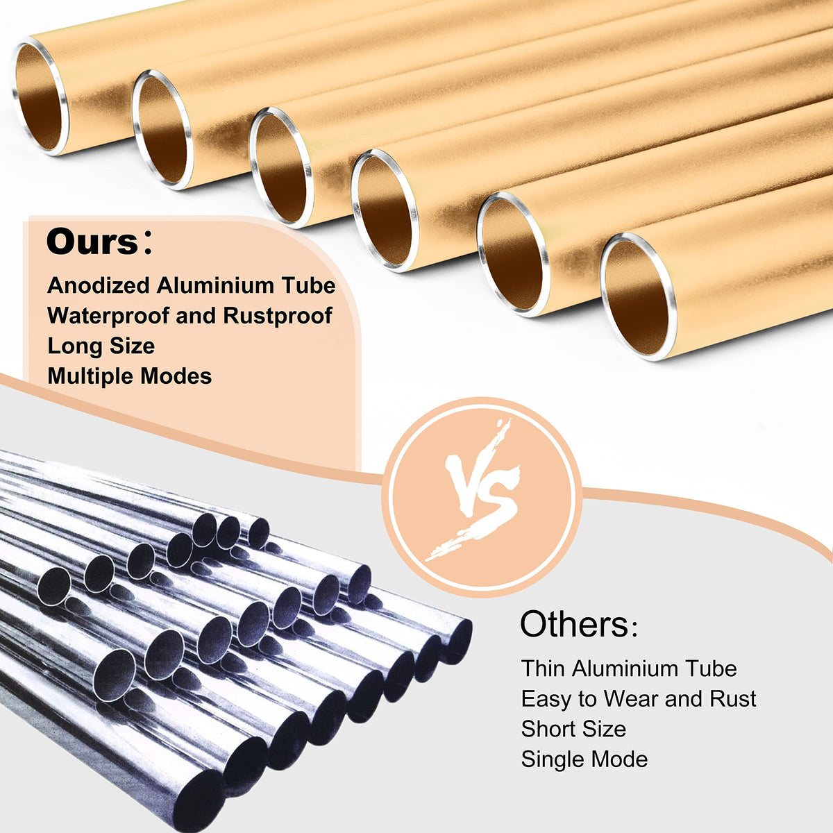 37" Aluminum Wind Chimes for Outside (Gold / Classic 37")