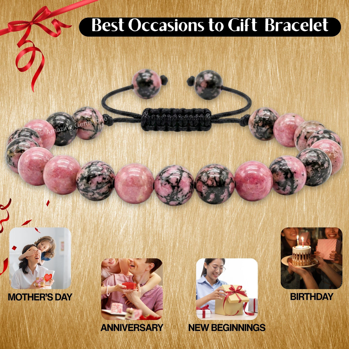 Rhodonite Bracelet (Rhodonite)
