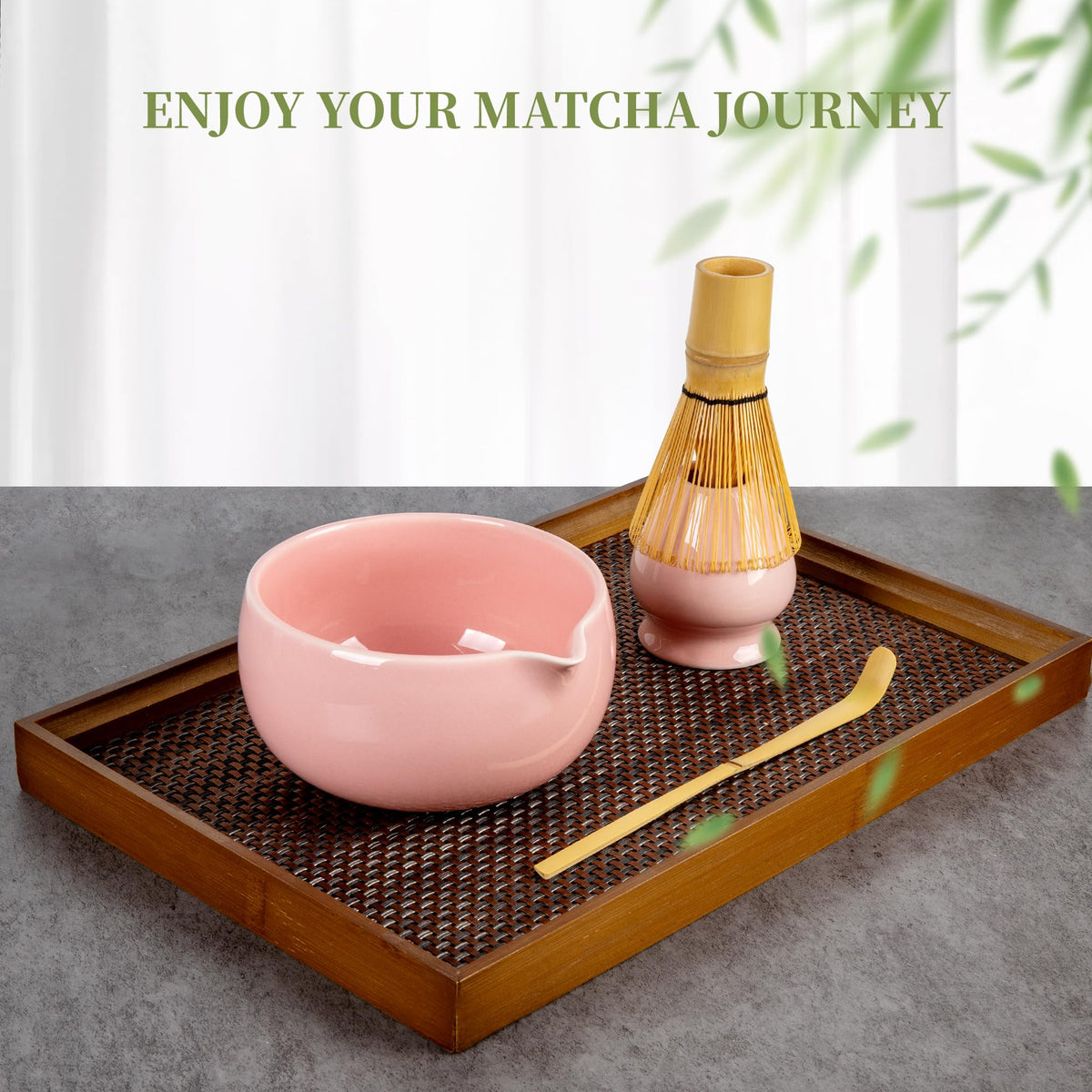 Matcha Whisk Set Pink (Pink)