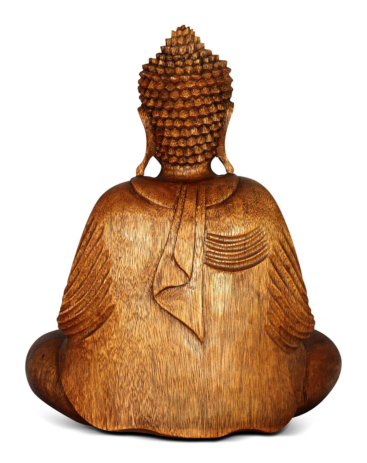 Extra Large Huge 20" Solid Heavy Hand Carved Wooden Buddha Statue (20" Tall)