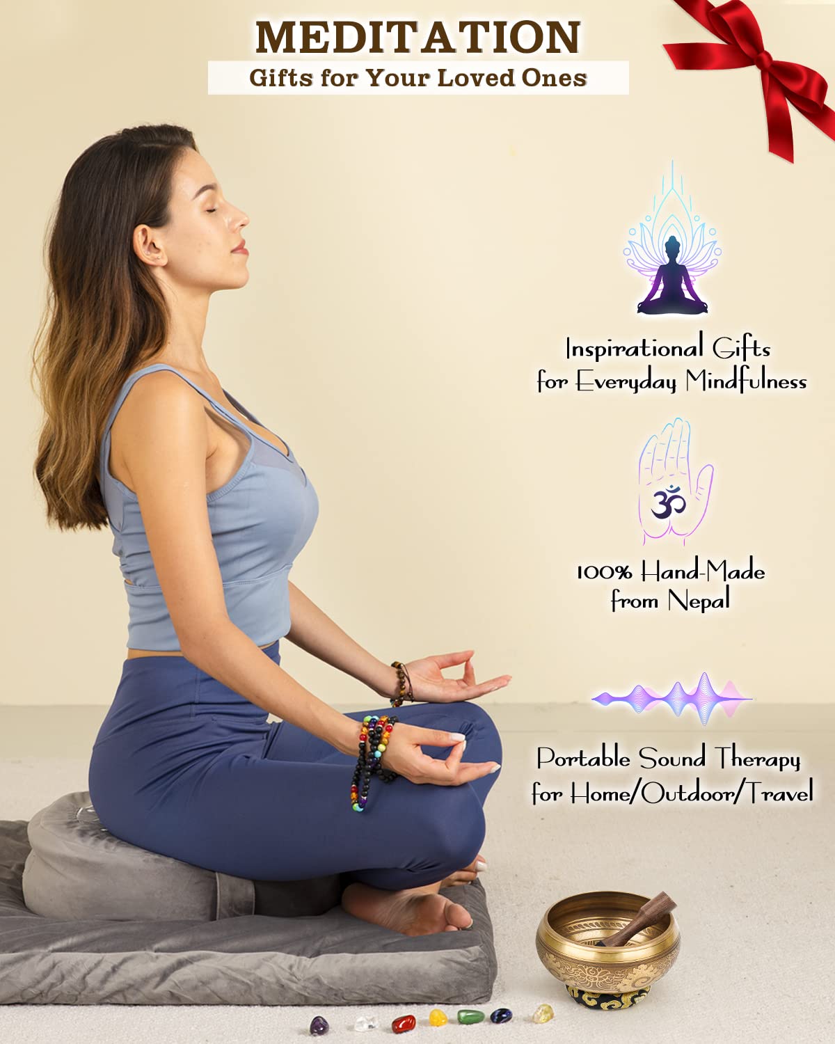 Tibetan Singing Bowls (Black-Buddha)