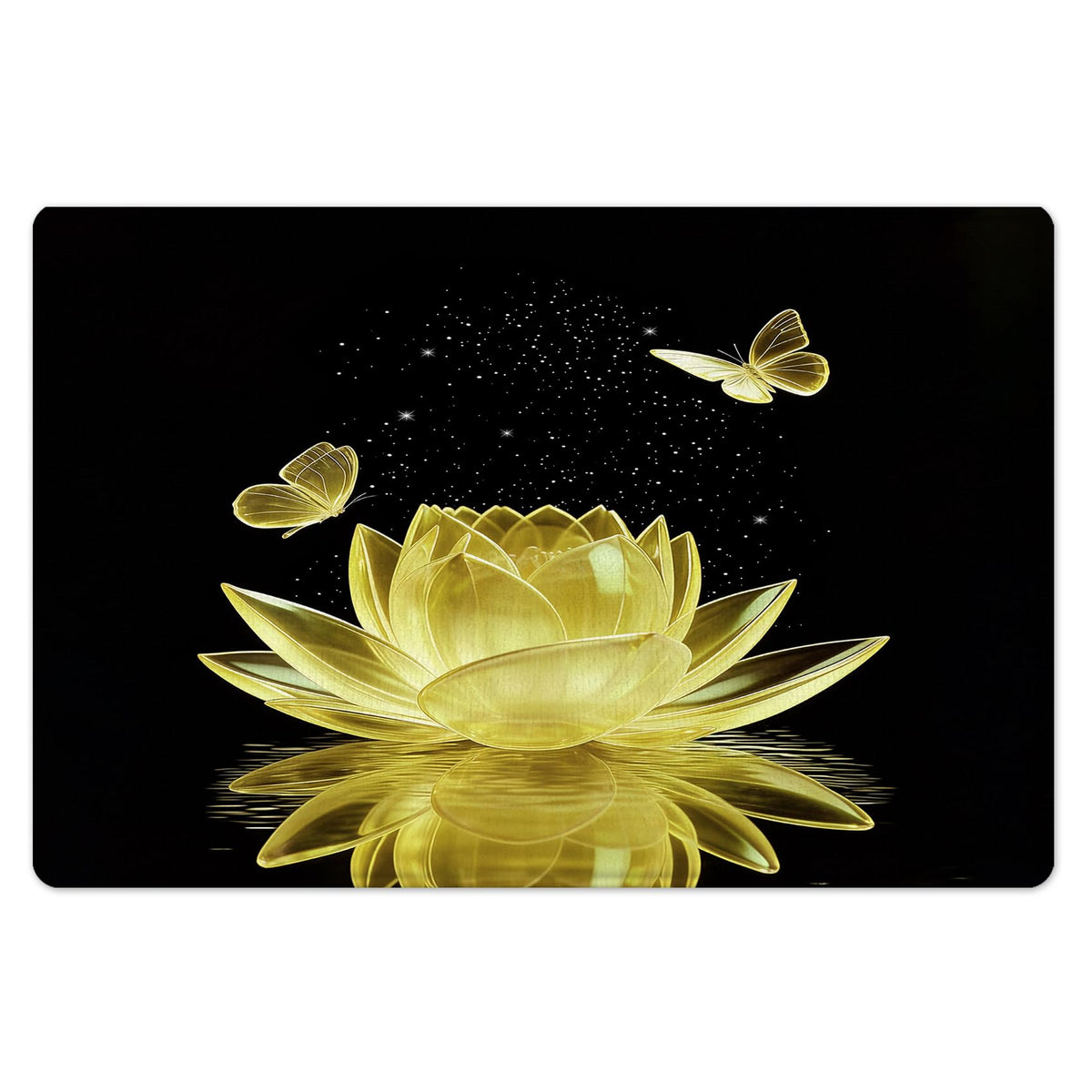 Yellow Water Lily Shower Curtain for Bathroom (Yellow / 70"W x 70"L (Pack of 2))