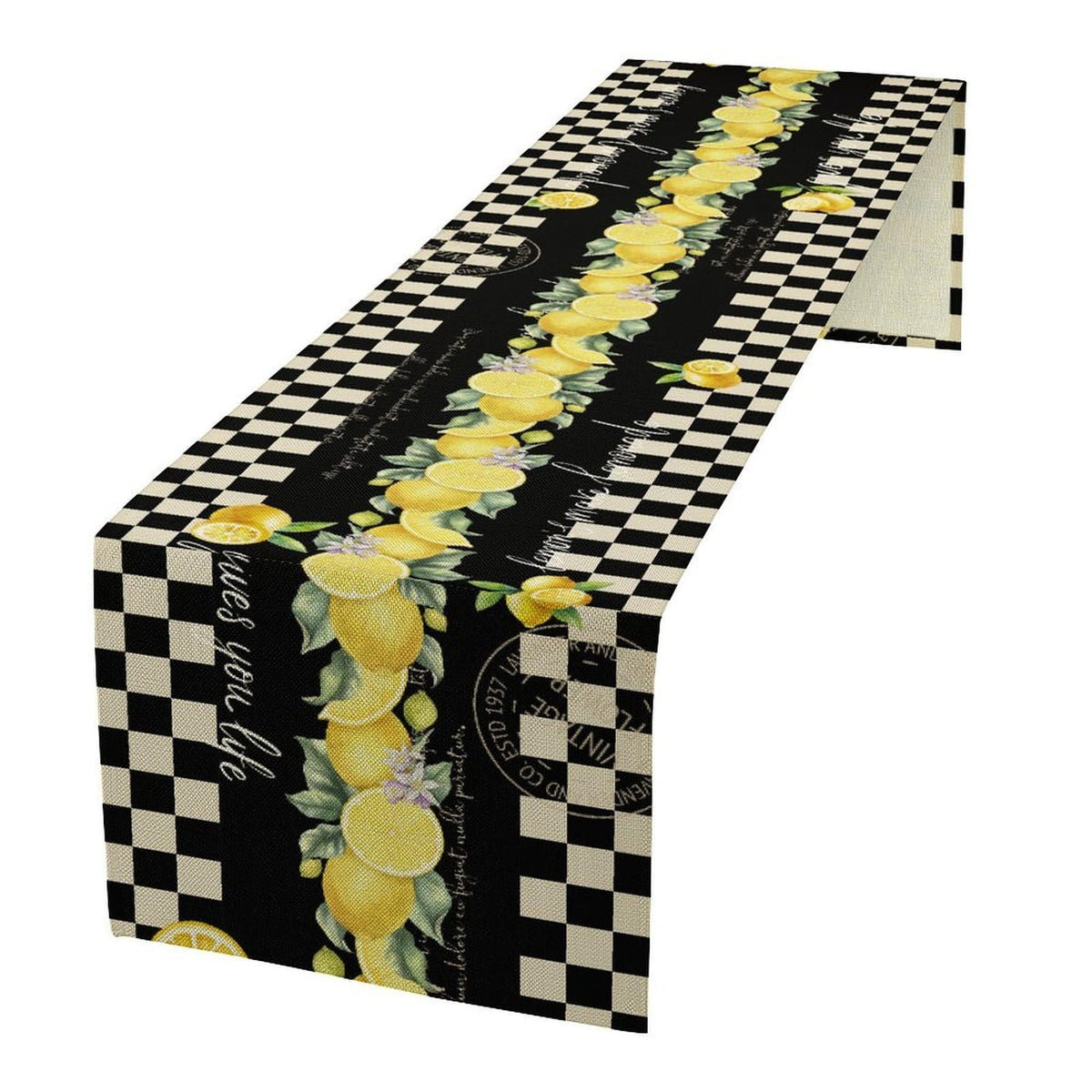 Lemon Table Runner 13x36 Inch (13x36inch / Summer Fruit Lemon)