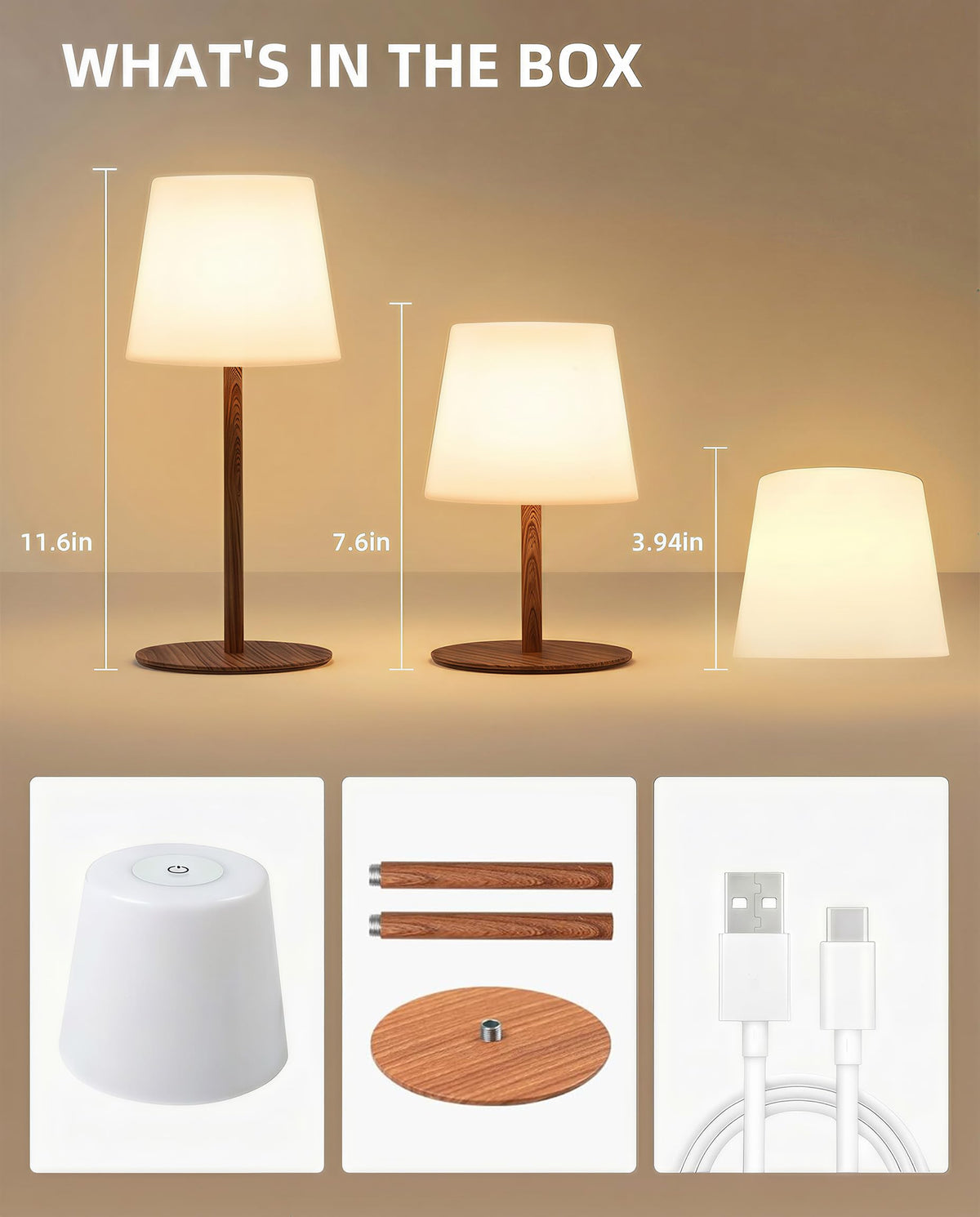 Spa Like Shower Lamp (Wood Grain / 2 Pack)