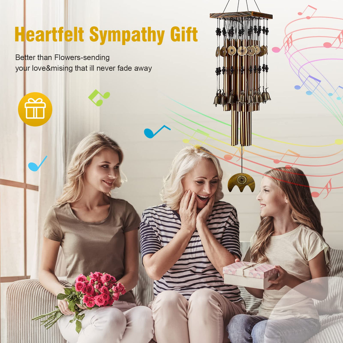 30" Metal Memorial Wind Chimes (30" 24Tubes)