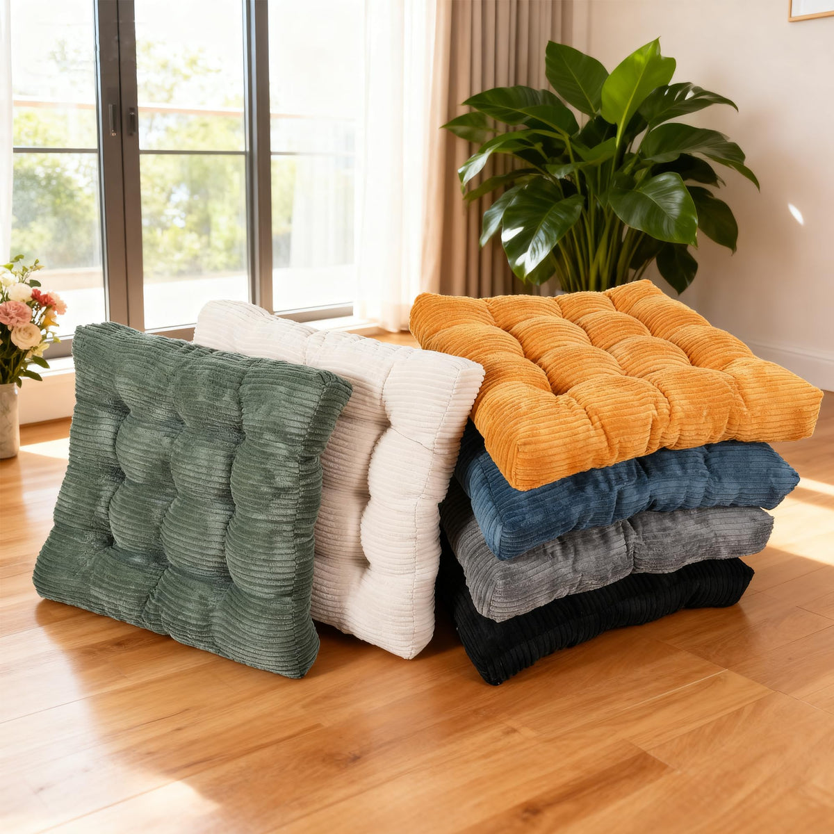 Meditation Floor Pillow Set of 2 (Dark Grey)