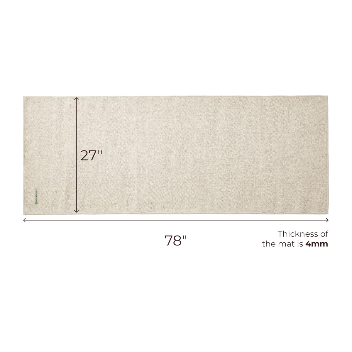 Organic Cotton Woven Yoga Mat (Natural Cotton)