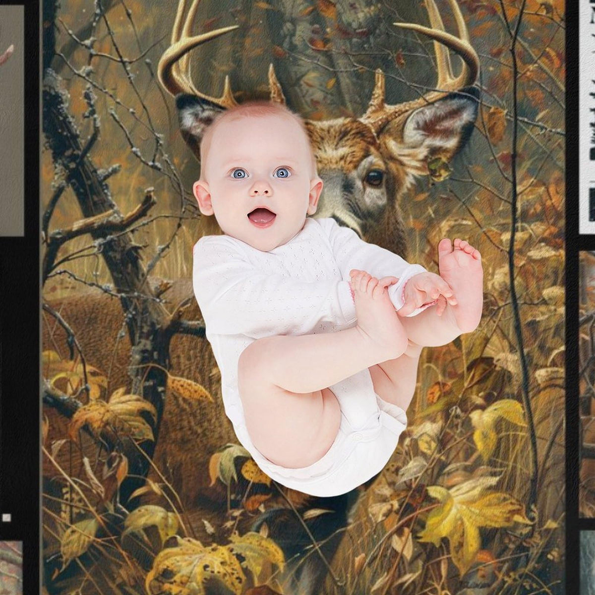 Deer Hunting Blanket Gifts for Men Hunter Elk Deer Lovers Decor Pictures Blanket Super Soft Cozy Forest Fleece for Sofa Bed Camping 50"x60" (50"x60" / Deer)