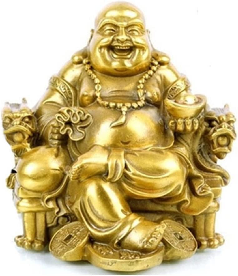 Fengshui Buddha Statue for Lucky & Happiness God of Wealth (Large)