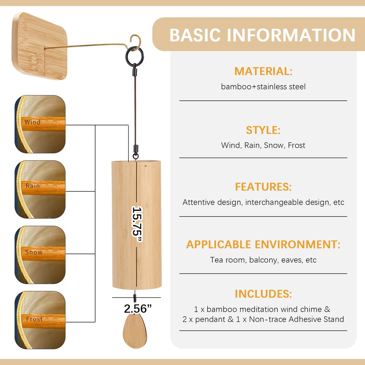Natural Bamboo Hand