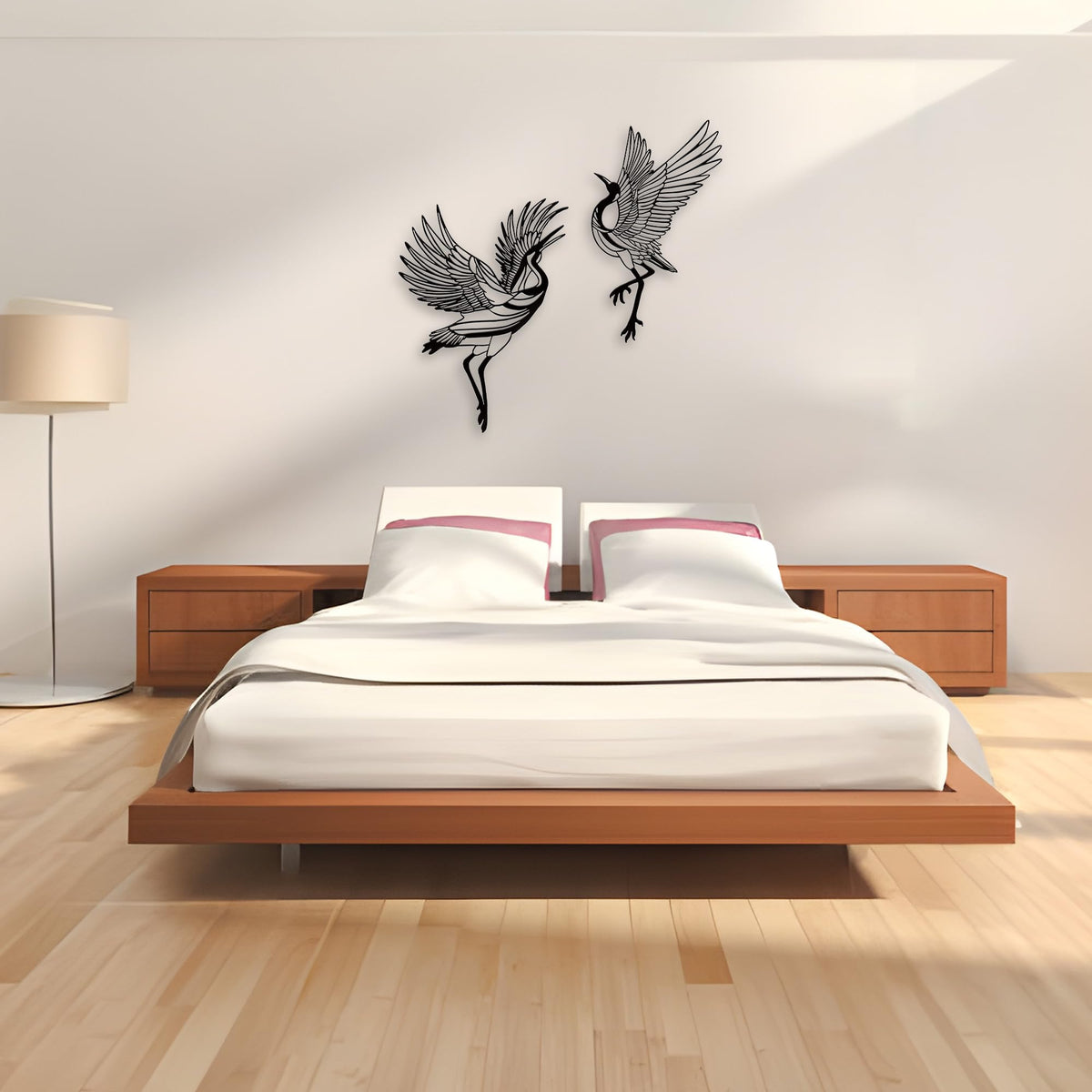 Standing Heron Metal Wall Art (Guardian Stance)