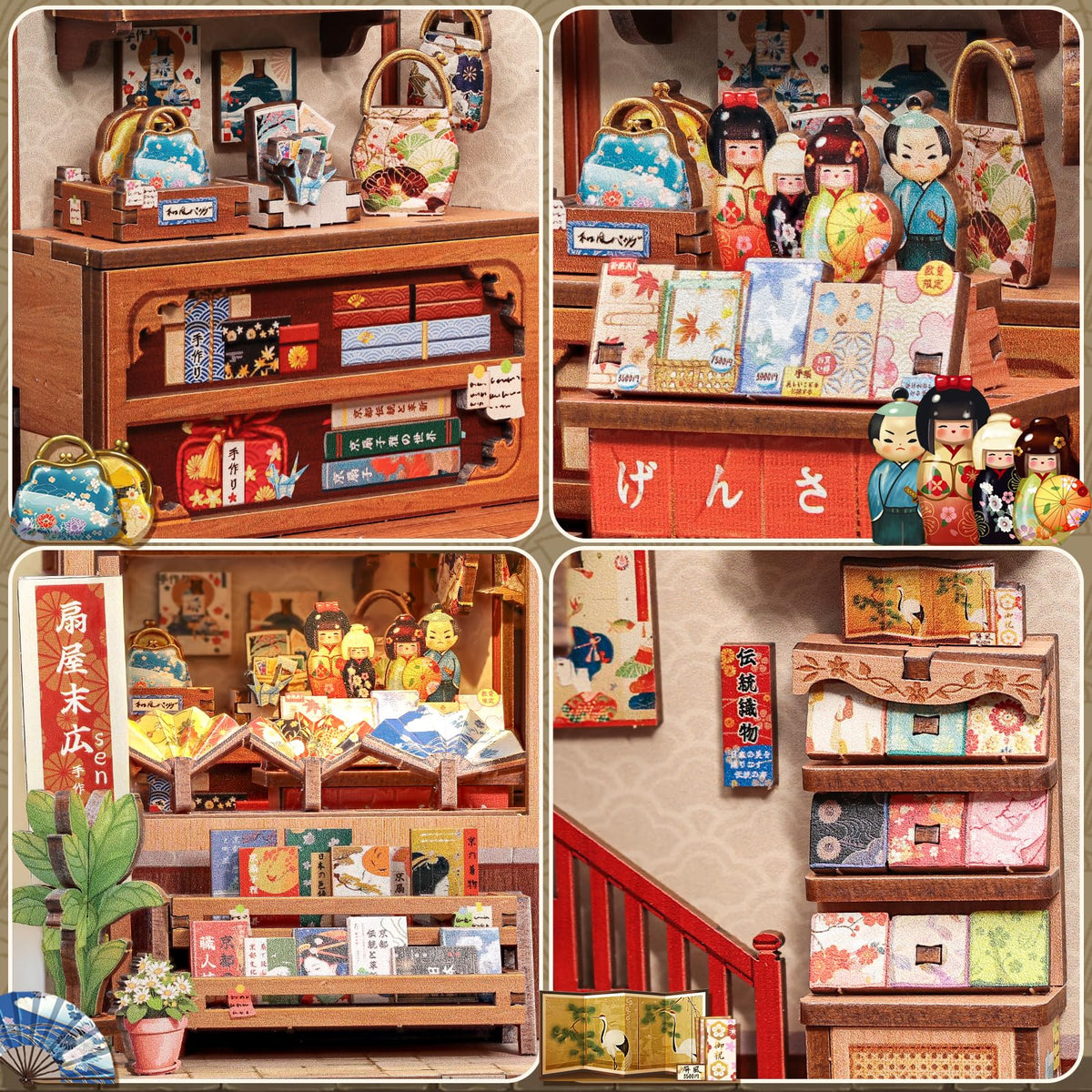Book Nook Kit Japanese Miniature Fan Shop (Tsukino Eogi-dou)